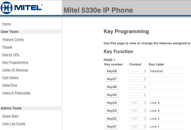 Mitel 5320 ip online phone headset